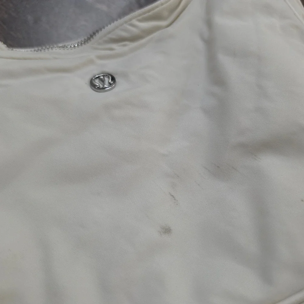 LULULEMON Mini Shoulder Bag Womens OS White Nylon Athleisure Zip Hobo Purse